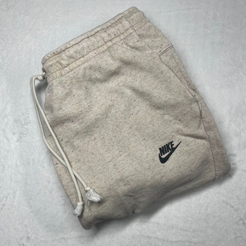 Nike Men's Cream Speckled Sweatpants